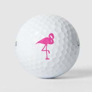 Pink Flamingo Summer Beach Print Pattern Golf Balls