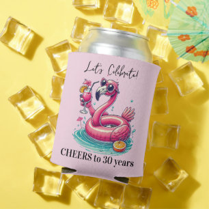 Pink Flamingo Summer Birthday Party Can Cooler