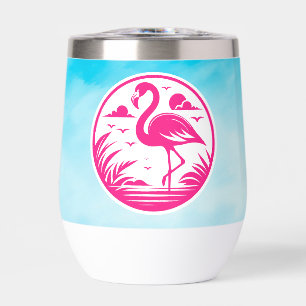 Pink Flamingo Summer Circle Design-68730