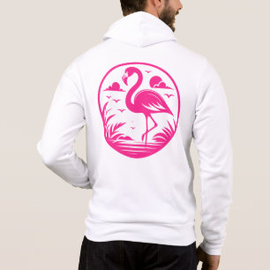 Pink Flamingo Summer Circle Design-68730 Hoodie