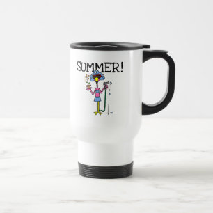 Pink Flamingo Summer T-shirts and Gifts Travel Mug