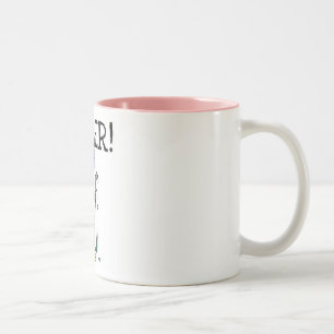 Pink Flamingo Summer T-shirts and Gifts Two-Tone Coffee Mug