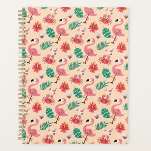 Pink Flamingo Summer Tropical Pattern Planner