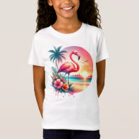Pink Flamingo Sunset Clipart-93938