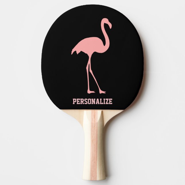 Pink flamingo table tennis ping pong paddle (Front)