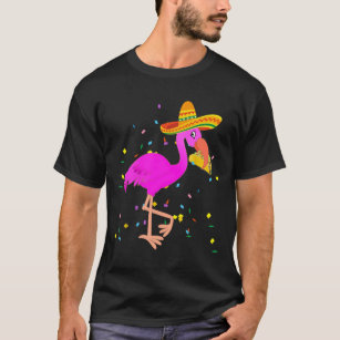 Pink Flamingo Taco Funny Mexican Cinco De Mayo T-Shirt