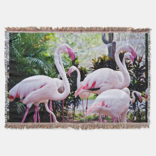 Pink Flamingo Throw Blanket