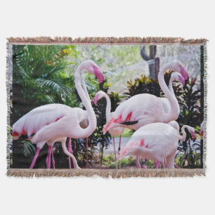 Pink Flamingo Throw Blanket