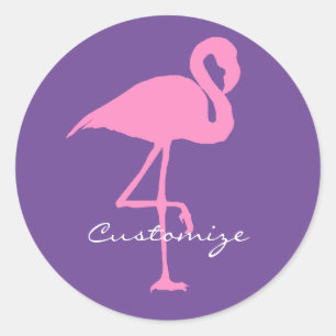 Pink Flamingo Thunder_Cove Classic Round Sticker