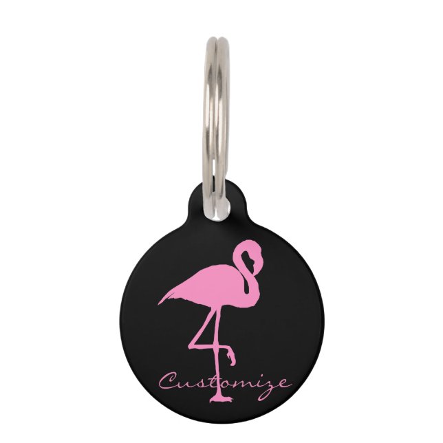 Pink Flamingo Thunder_Cove Pet Tag (Front)
