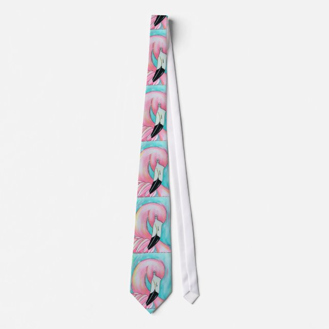 Pink flamingo tie (Front)