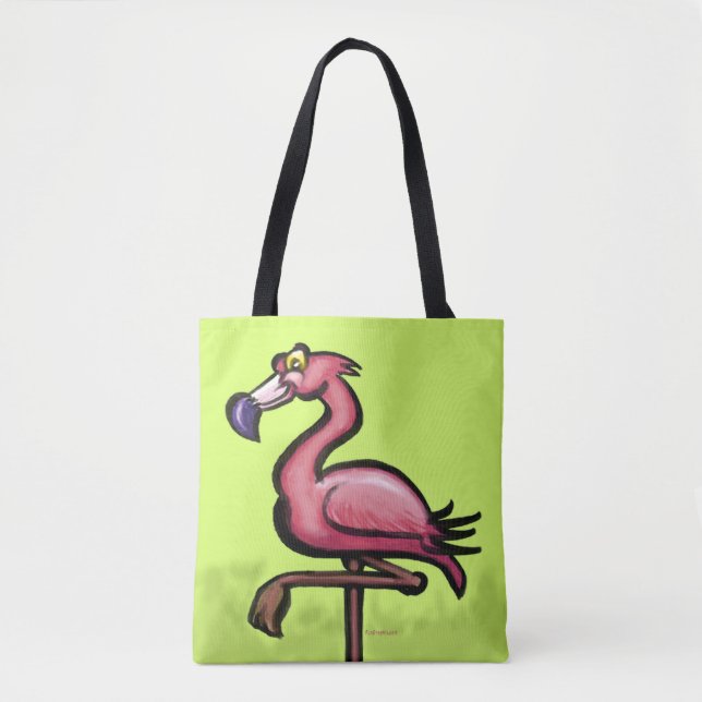 Pink Flamingo Tote Bag (Front)