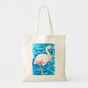 Pink flamingo tote bag