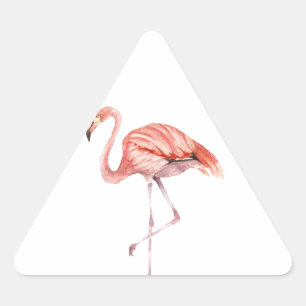 Pink Flamingo Triangle Sticker