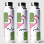 Pink Flamingo Tropical Bachelorette personalised Water Bottle<br><div class="desc">Introducing our Pink Flamingo Tropical Bachelorette Personalised Water Bottle – a fun and practical accessory for your tropical celebration. This vibrant water bottle features a playful pink flamingo design, and the personalisation option allows you to add a special touch for an unforgettable bachelorette experience. Customise the water bottle with the...</div>