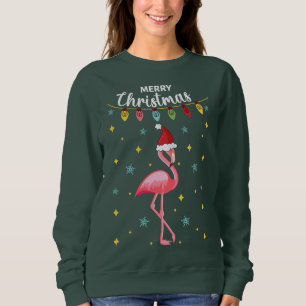 Pink Flamingo Tropical Christmas Sweatshirt