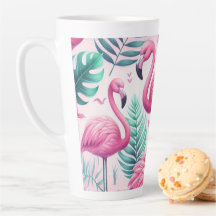 Pink Flamingo Tropical Design