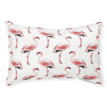 Pink Flamingo Tropical Dog Bed