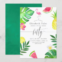 Pink Flamingo Tropical Exotic 50th Birthday Party