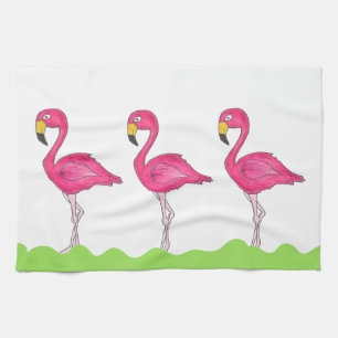 Pink Flamingo Tropical Flamingos Bird Towel