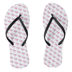Pink Flamingo Tropical  Flip Flops