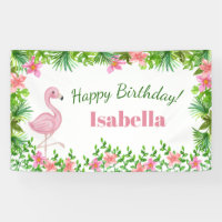 Pink Flamingo Tropical Girl's Birthday Party