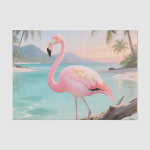 Pink Flamingo Tropical Paradise Tissue Paper