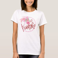 Pink Flamingo Tropical Party T Shirt