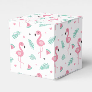 Pink Flamingo Tropical Summer Vibes Party Favors Favour Box