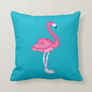 Pink Flamingo Tropical Throw Pillow Home Decor