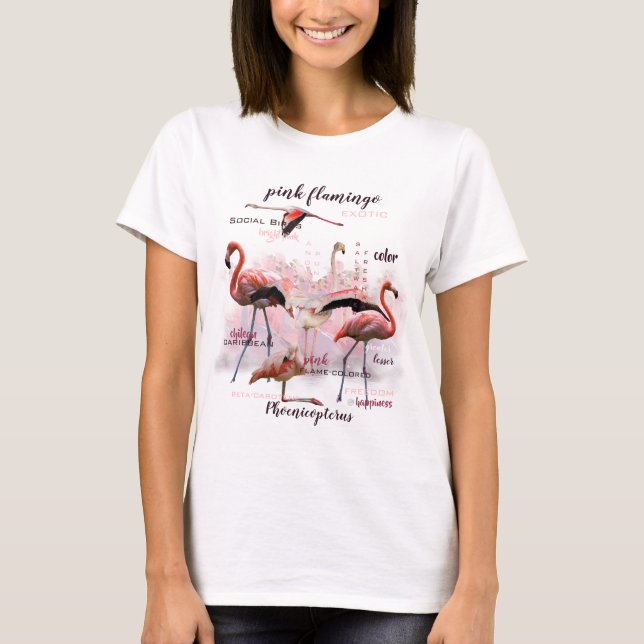 Pink Flamingo Typography | Customised T-Shirt (Front)