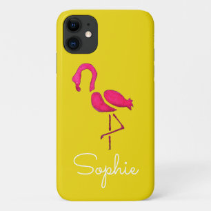 Pink flamingo unique pop art iPhone 11 case