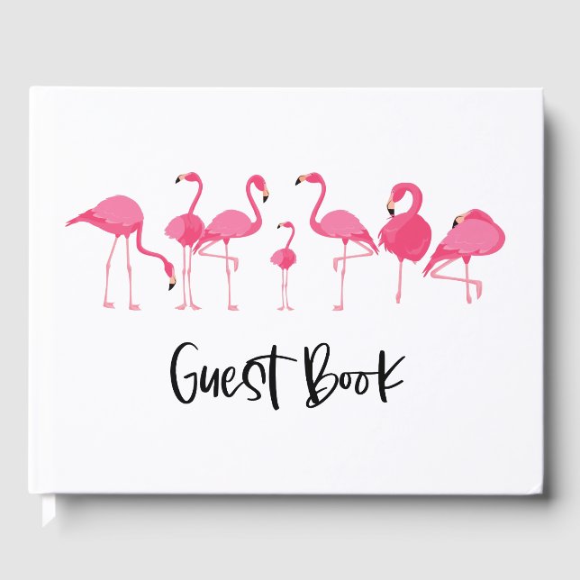 Pink Flamingo Vacation Rental Guest Book (Front)