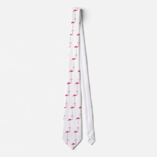 Pink Flamingo White Tie