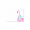 Pink Flamingo with Palm Trees