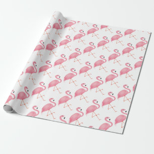 Pink flamingo wrapping paper