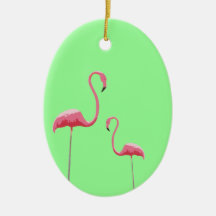 Pink Flamingoes Ornament