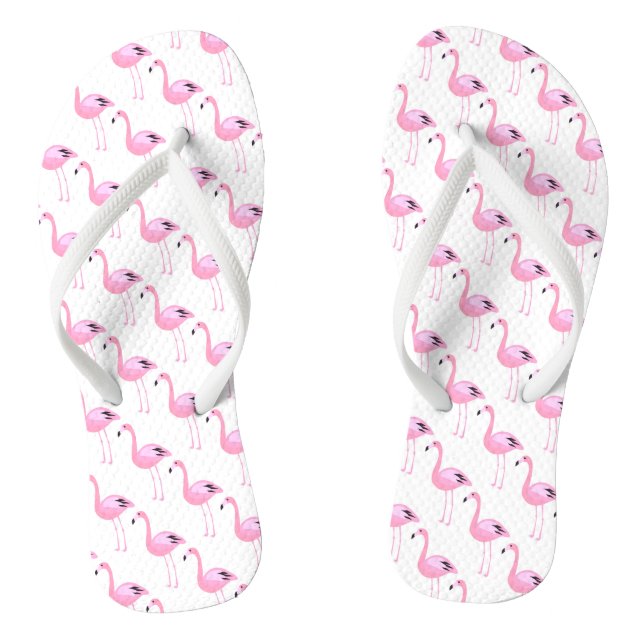 Pink Flamingos 2 Flip Flops (Footbed)