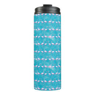 Pink Flamingos Beach Summer Thermal Tumbler