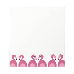 Pink Flamingos Border - Notepad