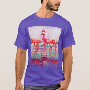Pink Flamingos by Francis Lee Jaques T-Shirt
