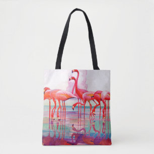 Pink Flamingos by Francis Lee Jaques Tote Bag