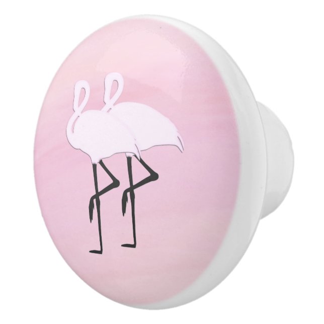 Pink Flamingos Ceramic Knob (Right)