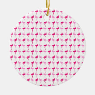 Pink Flamingos Ceramic Tree Decoration