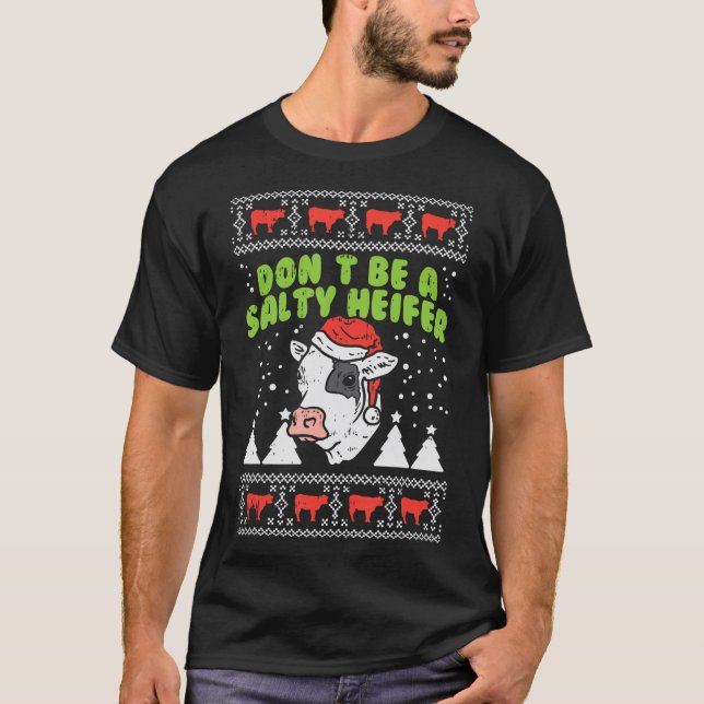 Pink Flamingos Christmas Palm Tree Tropical Xmas S T-Shirt (Front)