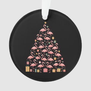 Pink Flamingos Christmas Tree Holiday Festive Xmas Ornament