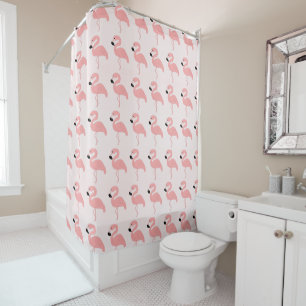 Pink Flamingos Design Shower Curtain