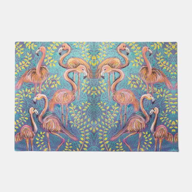 pink flamingos doormat (Front)