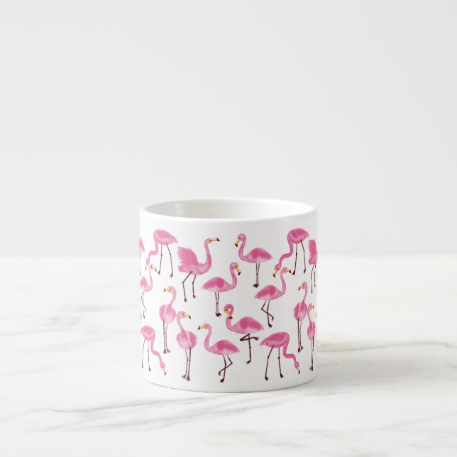 Pink Flamingos Espresso Cup (Front)