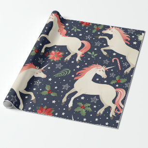Pink flamingos, exotic birds, pineapples, tropical wrapping paper